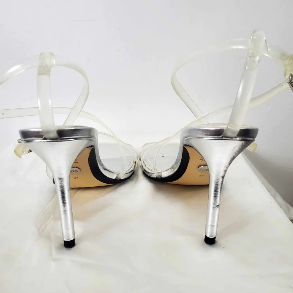 Zara Clear Invisible Vinyl Straps High Heel Strappy Sandal - Picture 11 of 16